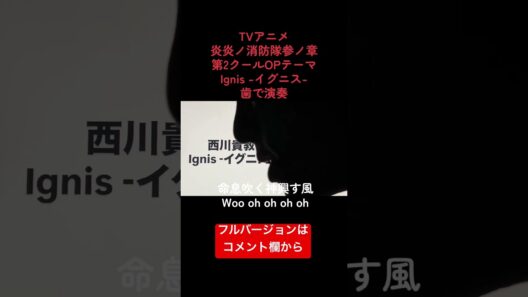 TVアニメ「炎炎ノ消防隊」参ノ章第2クールオープニングテーマ 西川貴教「Ignis-イグニス-」歯で弾いてみた #歯で演奏 #西川貴教 #ignis #耳コピ #弾いてみた #底辺youtuber