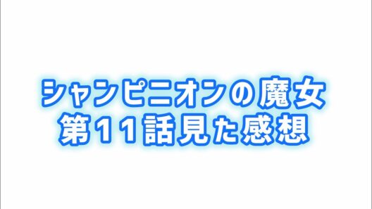 【恋をしてはいけない？】シャンピニオンの魔女第11話見た感想