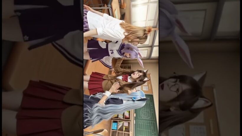 #人間カムトゥルー　#人外教室の人間嫌い教師　Grok Imagine prompt: