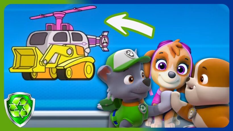Rubble's Dozer + Skye's Copter = A Dozercopter 😂| Rocky's Garage | Rocky PAW Patrol