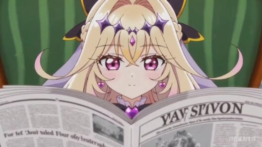 記事を見てるキュアアルカナシャドウが可愛い。#名探偵プリキュア #キュアアルカナ #アニメ #ai