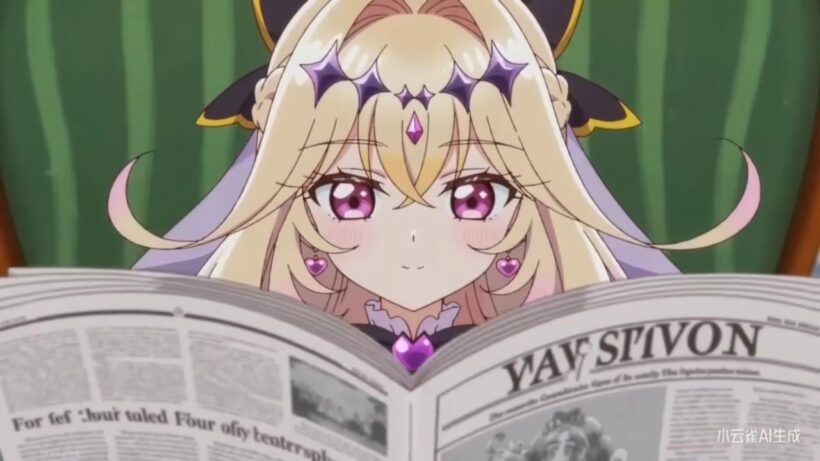記事を見てるキュアアルカナシャドウが可愛い。#名探偵プリキュア #キュアアルカナ #アニメ #ai
