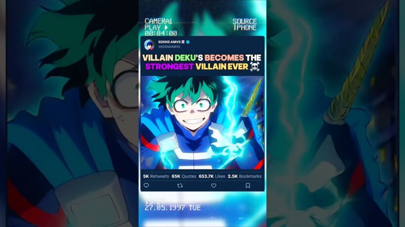 Deku Becomes the Strongest Villain Ever | #myheroacademia #edit #amv #mha #bnha