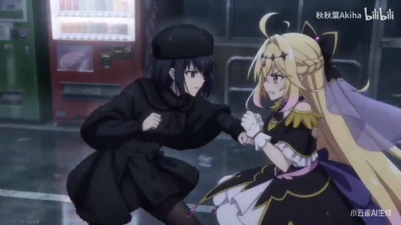 キュアアルカナシャドウと久遠寺有珠が戦う。#名探偵プリキュア #キュアアルカナシャドウ #アニメ #ai#魔法使いの夜