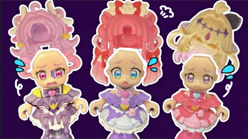 プリキュアたちの髪の毛がとばされた！！元の髪の毛はどれ！？！？名探偵プリキュア劇場