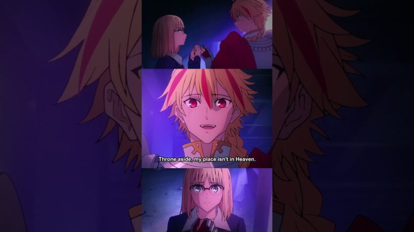 Ayaka hold hands with Saber!  - Fate/strange Fake Clip #fate #fatestrangefake #anime #shorts