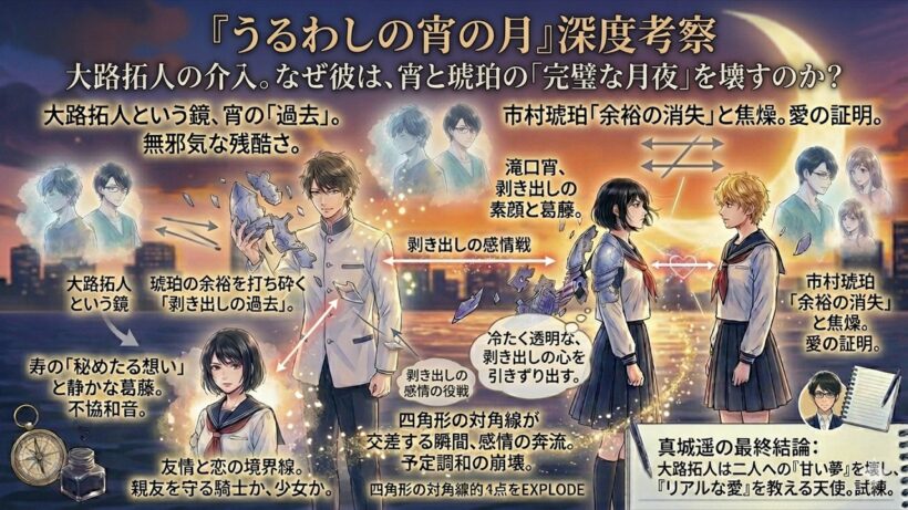 『うるわしの宵の月』大路拓人の介入で物語は激変する？寿や宵を巡る「二人の王子」の葛藤を分析