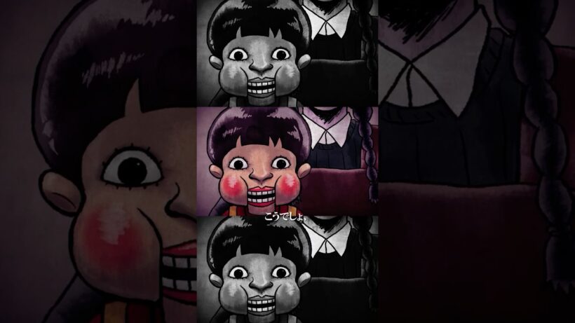 タロちゃんね、自転車でスピード出すのがだ～い好き！ #闇芝居 十六期 第12話「結戻し」 #都市伝説 #怪談 #闇 #ホラー #恐怖 #心霊 #アニメ