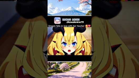 Dragon falls in love with her teacher ❤️ #anime #animeedit #shorts