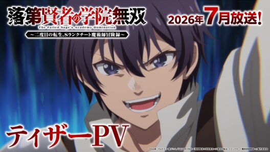 TVアニメ「落第賢者の学院無双～二度目の転生、Sランクチート魔術師冒険録～」ティザーPV｜2026年7月放送決定！