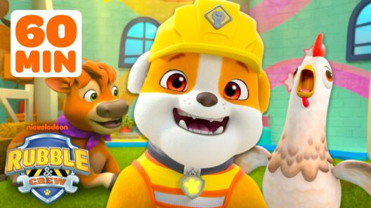Rubble's Biggest Builds w/ Animal Friends! 🐶🐮 | 1 Hour | Rubble & Crew