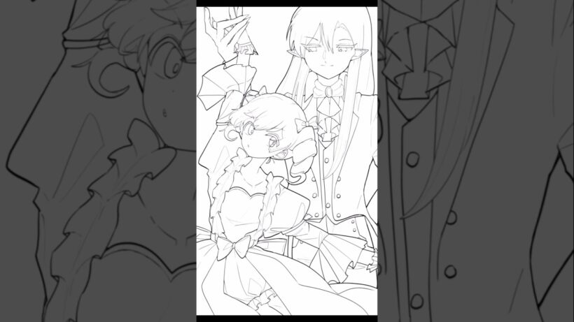 【アルネの事件簿】リン＆ヴラド #描いてみた #イラスト #タイムラプス