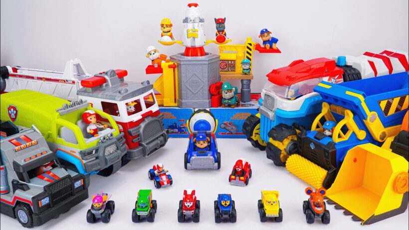 PAW PATROL to the Rescue: Paw Patrol Rubble & Crew Launch 'n' Spin Spaceship Playset #pawpatrol