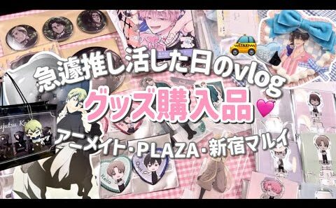 【推し活】急遽推し活した女の一日Vlog🚕｜入手困難なグッズをアニメイトでまさかの購入!?「呪術廻戦/多聞くん今どっち!?/進撃の巨人」