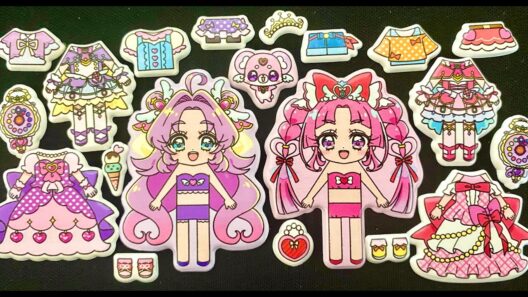 キュアアンサーとキュアミスティックがドレスにおきがえ❤️名探偵プリキュア！ 変身きせかえシール