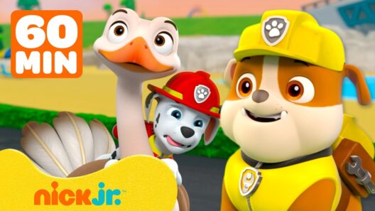 PAW Patrol Animal Round-Ups w/ Rubble, Marshall, & Chase! | 1 Hour | Rubble & Crew