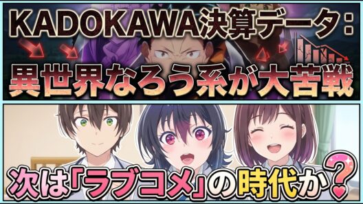 【なろう考察】「異世界なろう系」→「現代ラブコメなろう系」…流行が移り変わる…。KADOKAWA決算データから徹底分析！