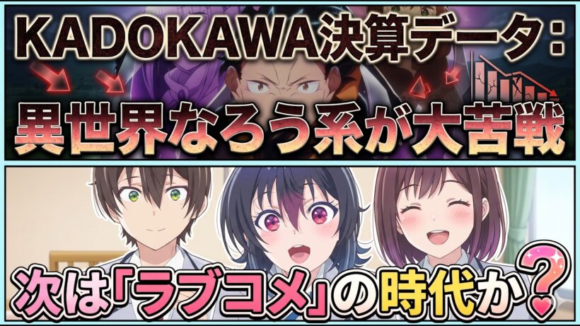 【なろう考察】「異世界なろう系」→「現代ラブコメなろう系」…流行が移り変わる…。KADOKAWA決算データから徹底分析！
