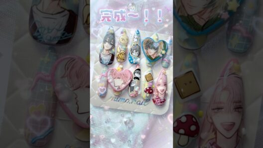 最後に秘密が🥳多聞くん今どっち！？福原多聞🩷推しが我が家にやってきた!佐久間葵💙痛ネイル完成動画です✨️#痛ネイル #推し活 #多聞くん今どっち #描いてみた #手描き #キャラネイル