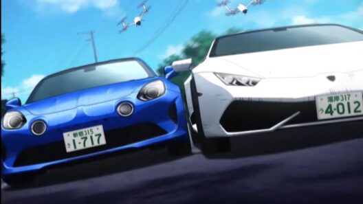 【MF GHOST 3rd Season・EP13】Sawatari pushes Daigo! (Lamborghini Huracan VS Alpine A110S)