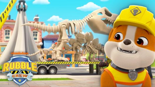 Rubble Builds a Dinosaur Museum! 🦖 w/ Charger & Wheeler | Rubble & Crew