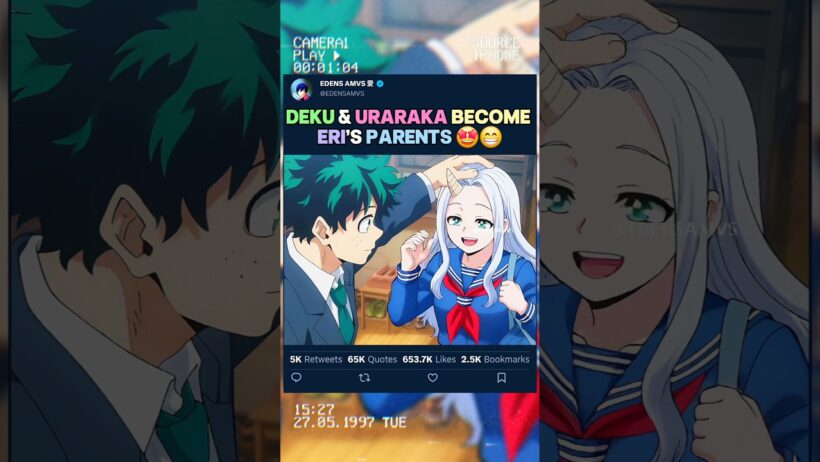 DEKU ET URARAKA DEVIENNENT LES PARENTS D'ERI | #myheroacademia #edit #amv #mha #bnha