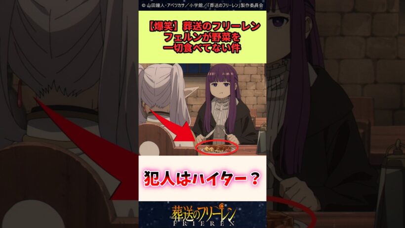 葬送のフリーレン、フェルンが野菜を一切食べてない件 #葬送のフリーレン #反応集 #アニメ