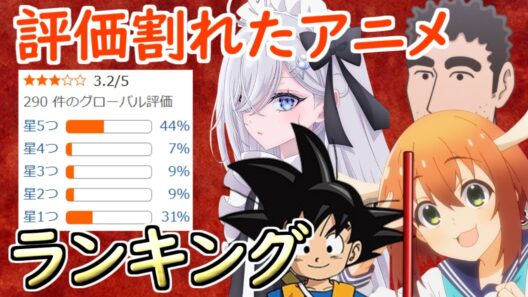 アマプラ星5段階評価が真っ二つに割れたアニメをランキング化【ボイスロイド考察】