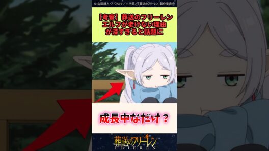 葬送のフリーレン、エルフが老けない理由が深すぎると話題に #葬送のフリーレン #反応集 #アニメ
