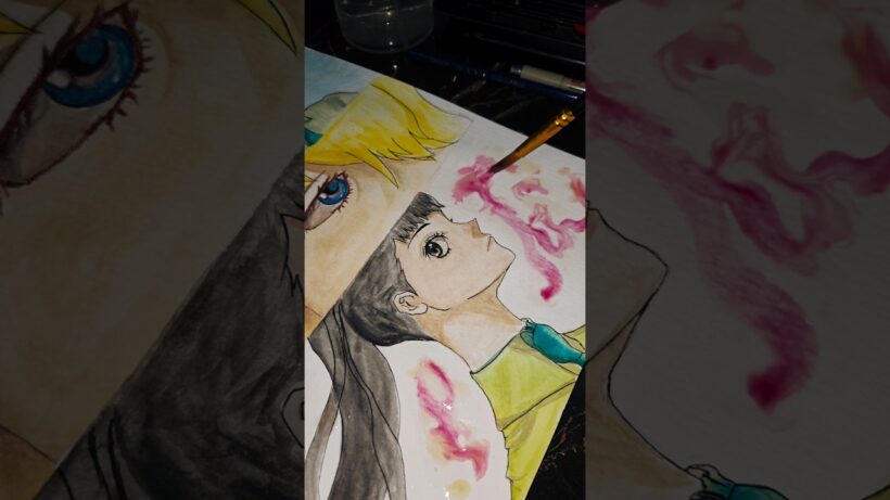 Love through a Prism 🩵🦋🌷... #kit #lilly #anime #netflix  #lovethroughaprism #fyp #goldenbrown #art