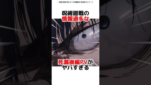 呪術廻戦の情報過多な死滅後編PVがヤバすぎる