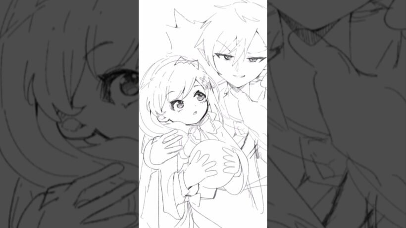 【アルネの事件簿】コラボカフェリン＆アルネ #描いてみた #イラスト #タイムラプス #illustration #アルネの事件簿