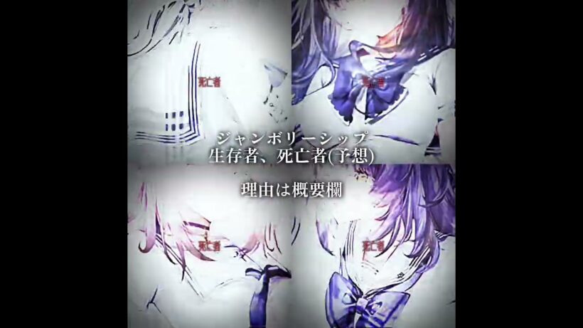 もう一個投稿ごめんね！ #テンプレ使用 #死亡遊戯で飯を食う #予想