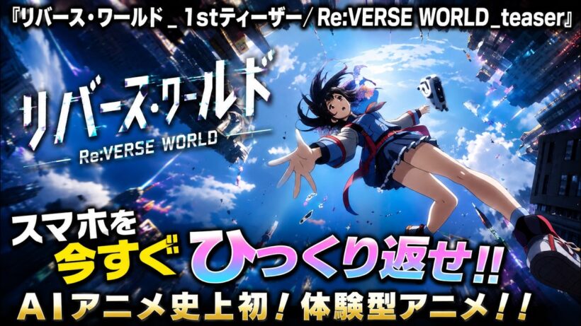 AIアニメ史上初！体験型アニメ『リバース・ワールド _ 1stティーザー／Re:VERSE WORLD _teaser』スマホを今すぐひっくり返せ！！