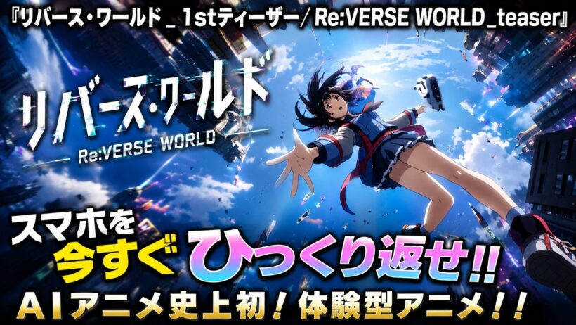 AIアニメ史上初！体験型アニメ『リバース・ワールド _ 1stティーザー／Re:VERSE WORLD _teaser』スマホを今すぐひっくり返せ！！