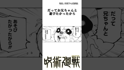 【呪術廻戦】思い出。 #呪術廻戦 #死滅回遊 #パンダ
