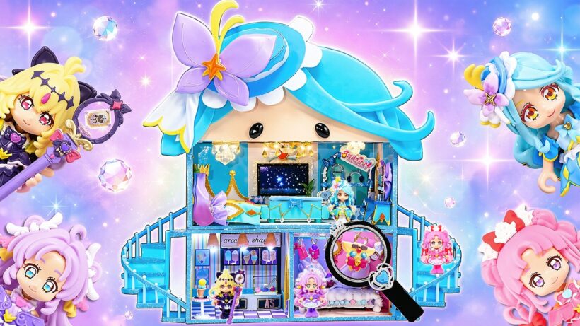 キュアエクレール❤️名探偵プリキュア！のDIYドールハウス✨なぜ？謎？ANSWER⭐️キュアアルカナシャドウとキュアアンサー、キュアミスティックが100円ショップ材料でお部屋と小物を手作り工作🍭