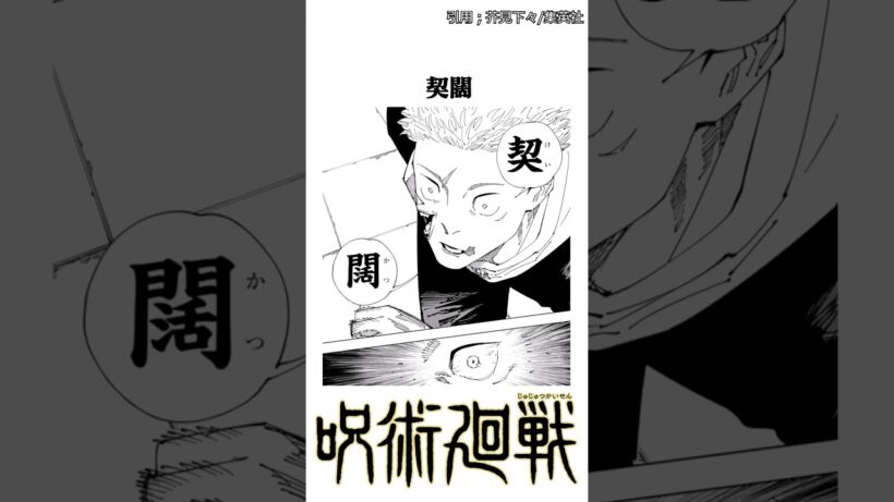 【呪術廻戦】契闊。 #呪術廻戦 #死滅回遊 #伏黒恵 #宿儺 #虎杖悠仁