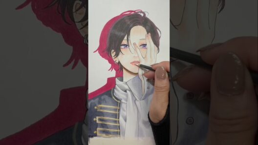 【うるわしの宵の月】　10巻の表紙をコピックで描いてみました🎨 #うるわしの宵の月 #アニメ模写 #やまもり三香 #滝口宵 #コピック