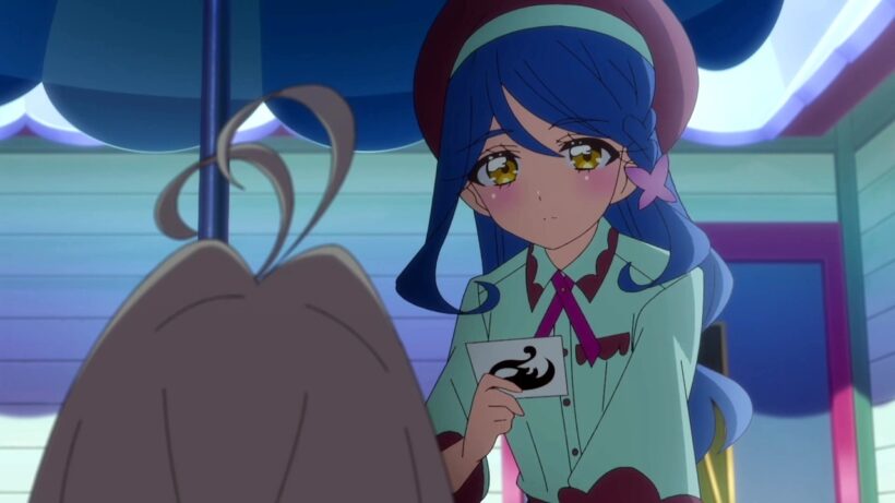 るるかは怪盗予告状を自らくれあに手渡しました《名探偵プリキュア！》