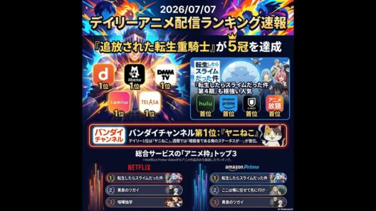 2026/07/07 - Daily SVOD Anime Ranking｜独占解除で急浮上したアニメのカラクリ