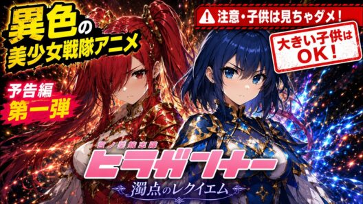 放送禁止用語＆伏せ字＆ピー音が飛び交う！NEO美少女戦隊アニメ史上最大の問題作！『言ノ葉銃志隊ヒラガンナー　濁点のレクイエム』予告編第一弾、ついに解禁！【18禁ではありません】