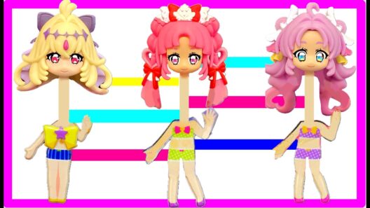 プリキュア水着あみだくじ❤️あみだくじでかわいい水着におきがえしてプールに行こう🏝️名探偵プリキュア