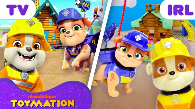 Rubble & Crew Toys Build a Cozy Mountain Lodge! ⛰️ (Part 1) w/ Mix | Toymation