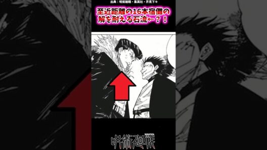 至近距離の16本宿儺の解を耐える石流←！？【呪術廻戦反応集】
