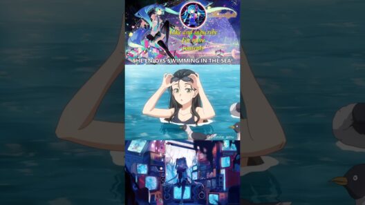 SHE ENJOYS SWIMMING IN THE SEA! 😅 || #anime #animeedit