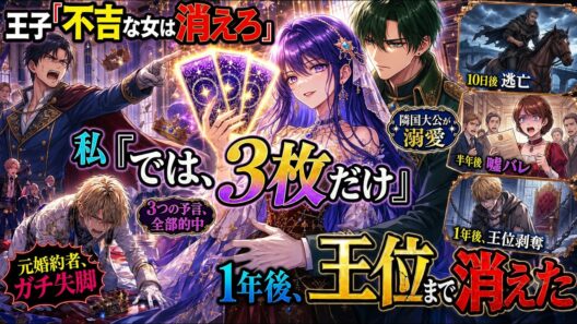 【婚約破棄ざまぁ】「不吉」と捨てられた占い姫、餞別の3予言が全部的中→元婚約者は王位継承権剥奪、私は隣国大公に溺愛【異世界恋愛】