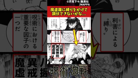【呪術廻戦】魔虚羅に縛りをかけて調伏できないかな... #呪術廻戦 #反応集