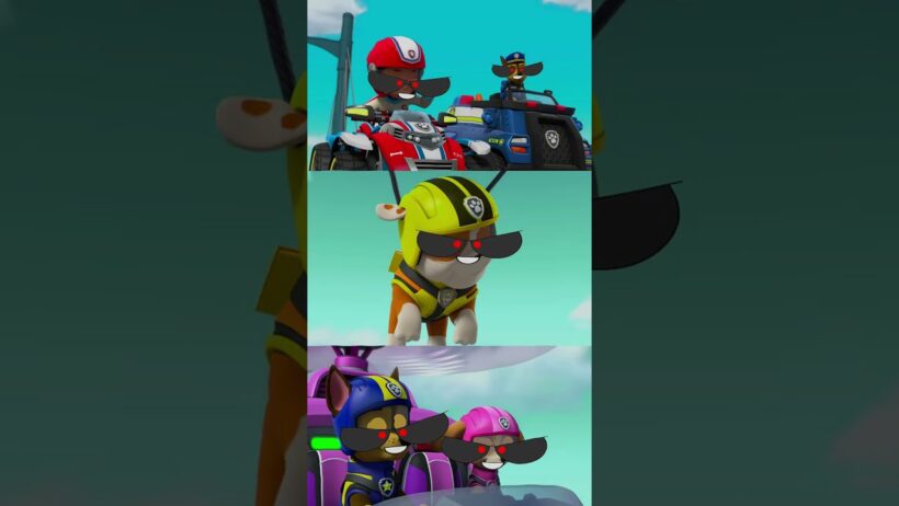 🐾 Rubble and Crew Enter the Monster World! 😨 #Shorts #animation #funny #RubbleAndCrew