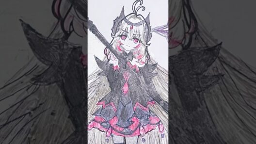名探偵プリキュア！森亜るるかちゃんのぬりえをエクリプスシャドウにしてみた⛏️Drawing Ecripse Shadow⛏️#shorts